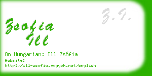 zsofia ill business card